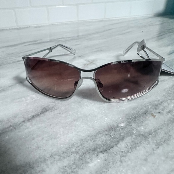west loop Accessories - West Loop Silver Aviator Sunglasses with Gradient Lenses